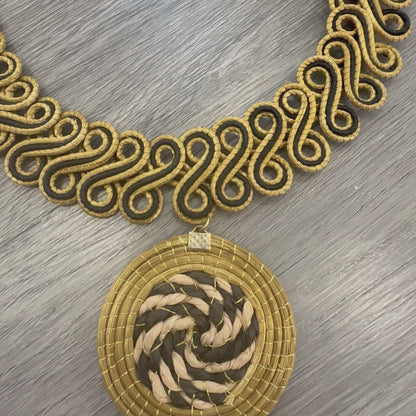 Collana Capim Dourado “Lucilla” – Oro Vegetale Intrecciato