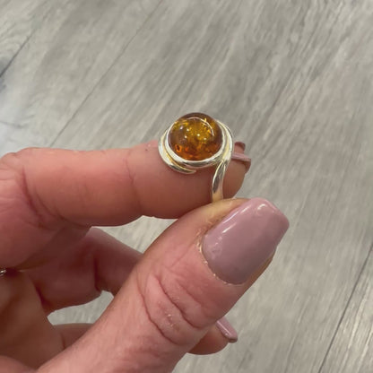 Anello Argento 925 e Ambra Baltica