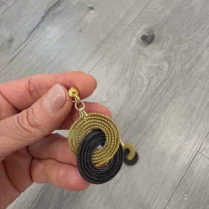 Orecchini Capim Dourado "Spiralis" Neri