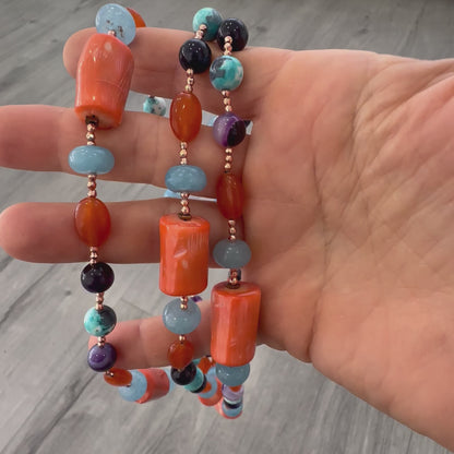 Collana Lunga Corallo Bambù