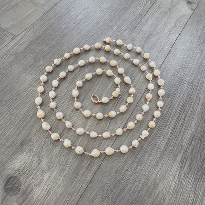 Collana Lunga di Perle Naturali e Cristalli Swarovski