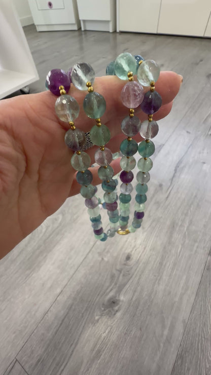 Collana di Fluorite e Argento 925