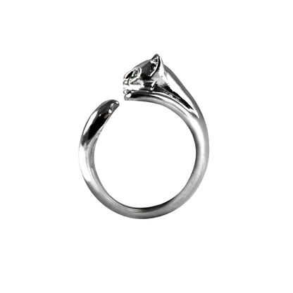 Anello Gattino Argento 925 Occhi con Zirconi colorati