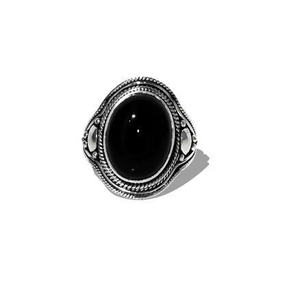 Anello Ovale Nero
