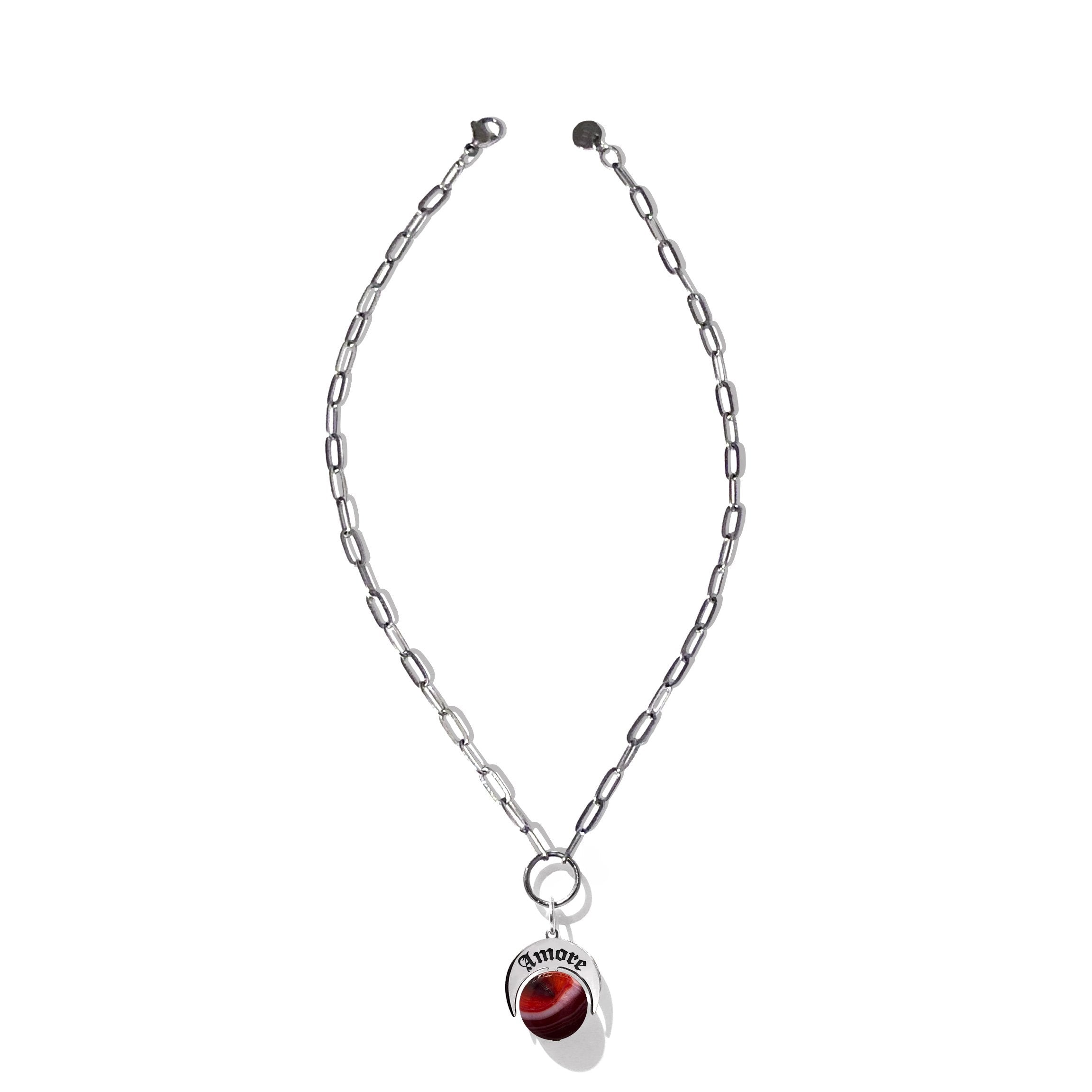 Choker Naja Talismano “Amore” Agata Rossa