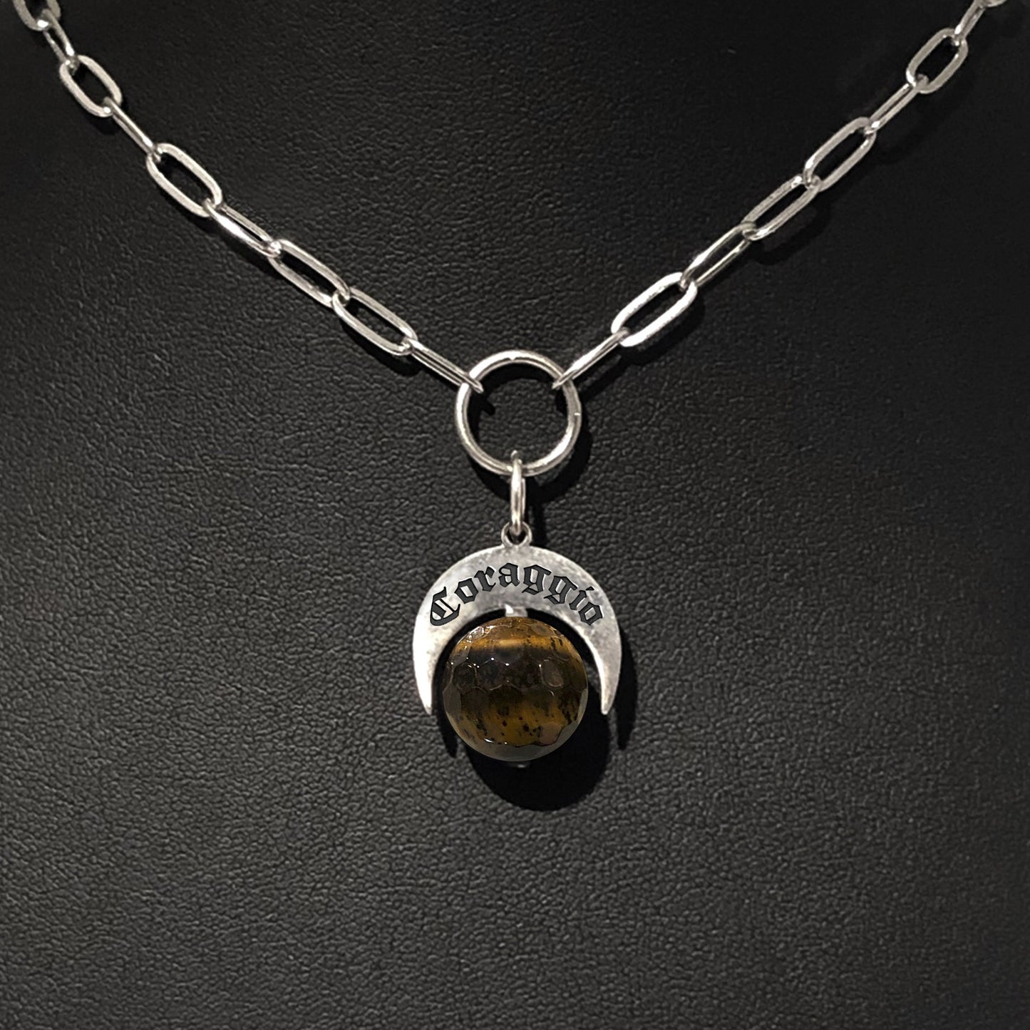 Choker Naja Talismano “Coraggio” Occhio di Tigre