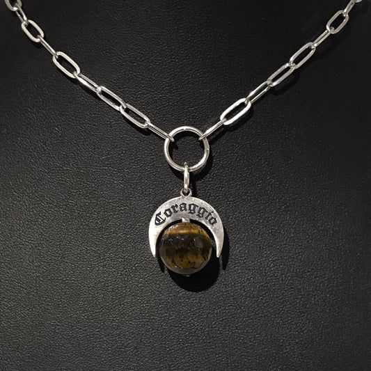 Choker Naja Talismano “Coraggio” Occhio di Tigre