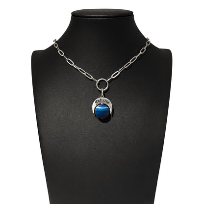 Choker Naja Talismano “Felicità” Agata Blu