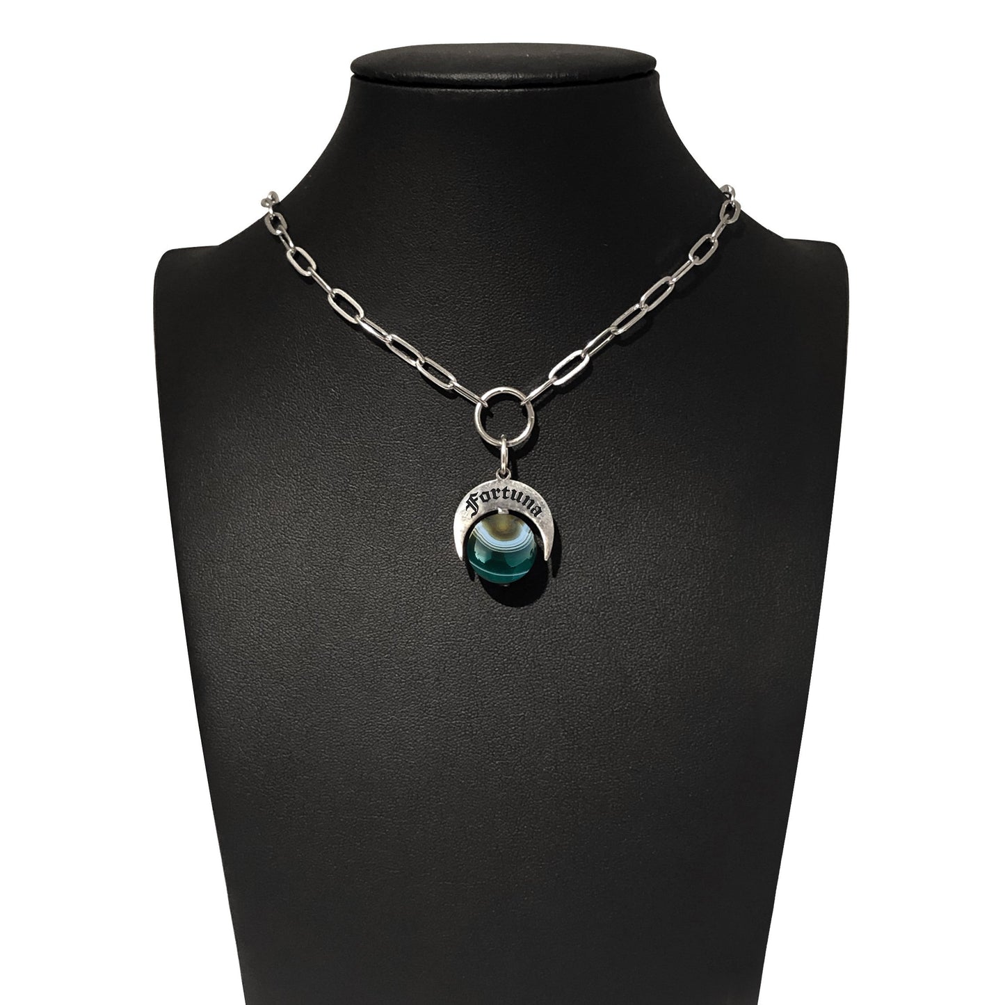 Choker Naja Talismano “Fortuna” Agata Verde