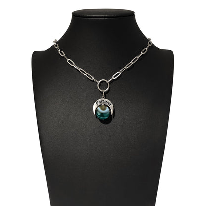 Choker Naja Talismano “Fortuna” Agata Verde