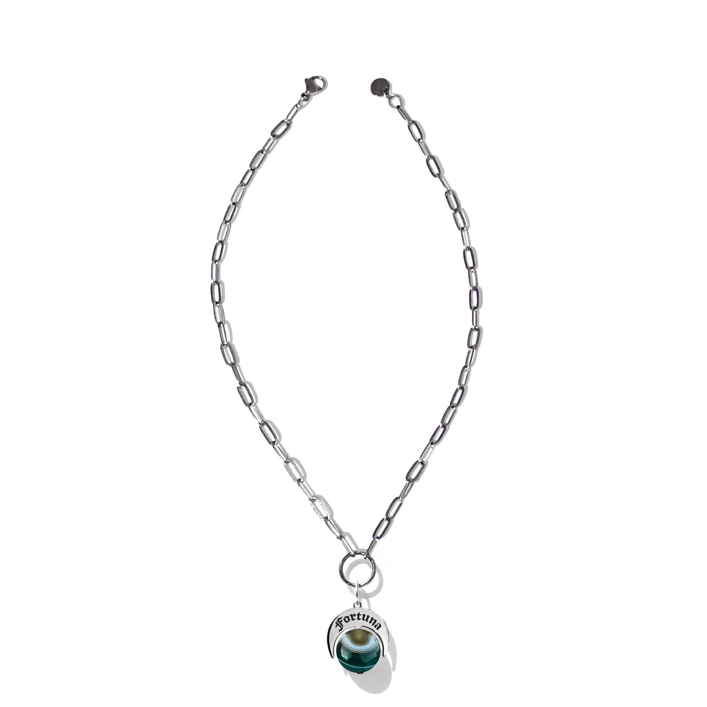Choker Naja Talismano “Fortuna” Agata Verde