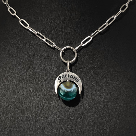 Choker Naja Talismano “Fortuna” Agata Verde