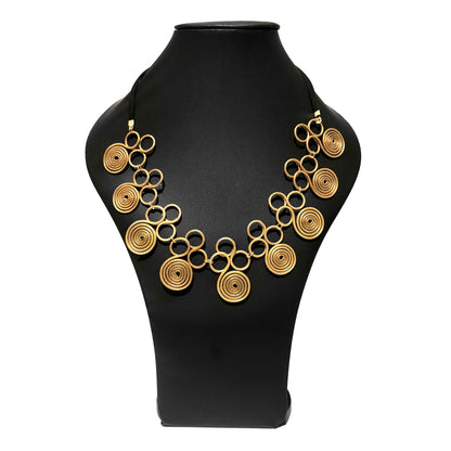 Collana Capim Dourado "Marzia"- spirali di Oro Vegetale