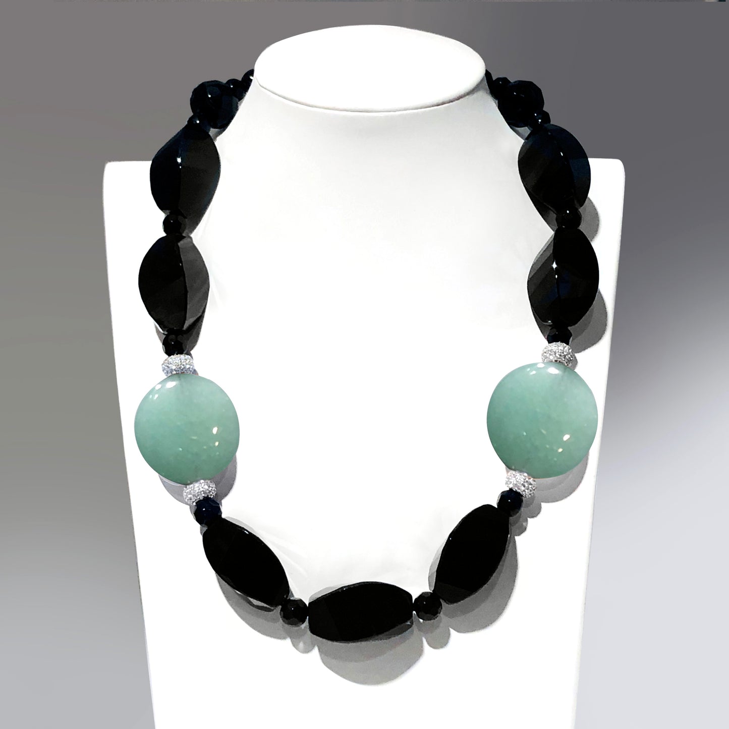 Collana Donna Nera Onice e Giada