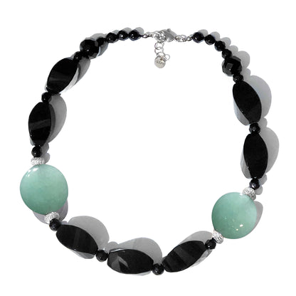 Collana Donna Nera Onice e Giada