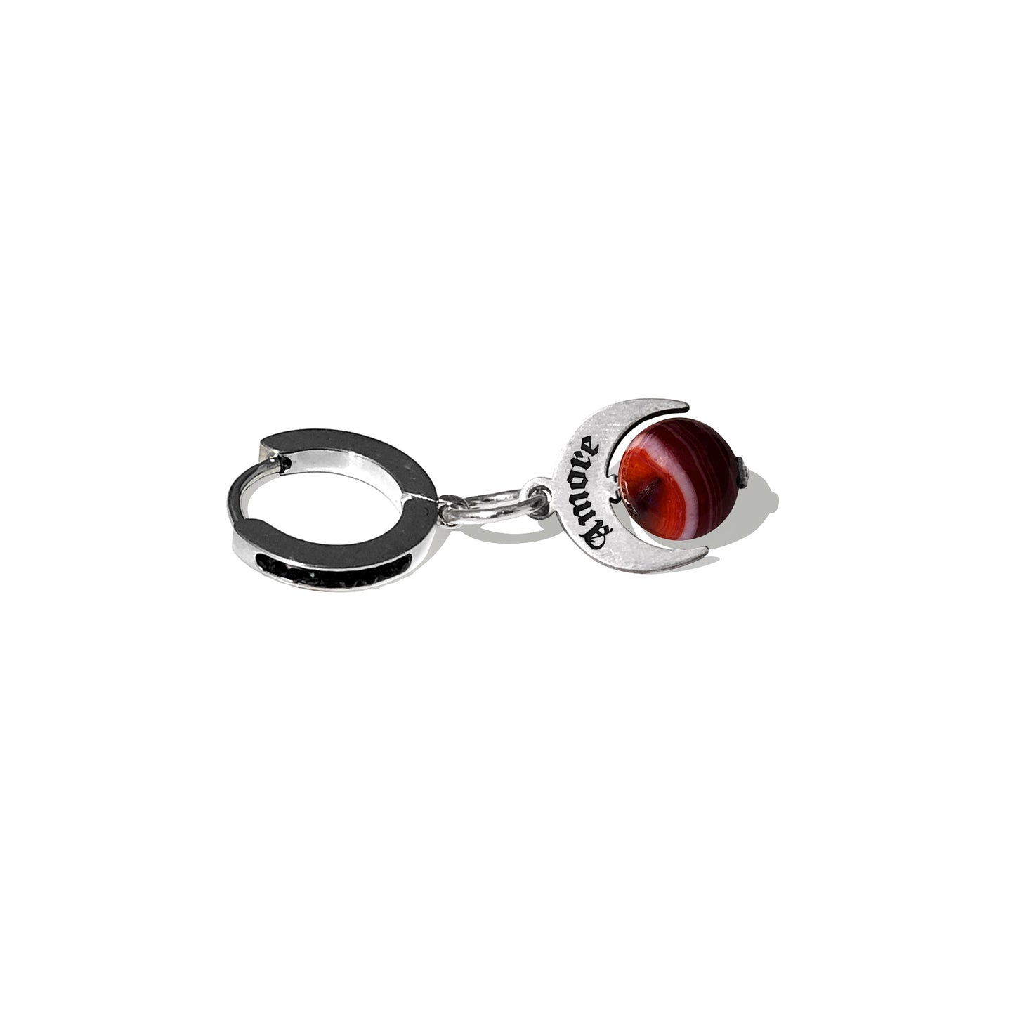 Orecchino Amore con Pietra Rossa