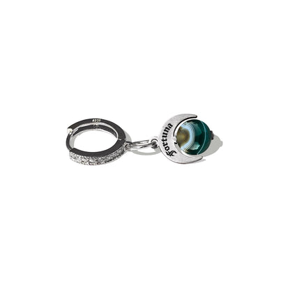 Orecchino Fortuna con Pietra Verde