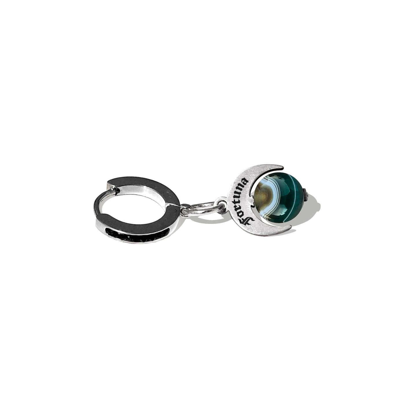Orecchino Fortuna con Pietra Verde