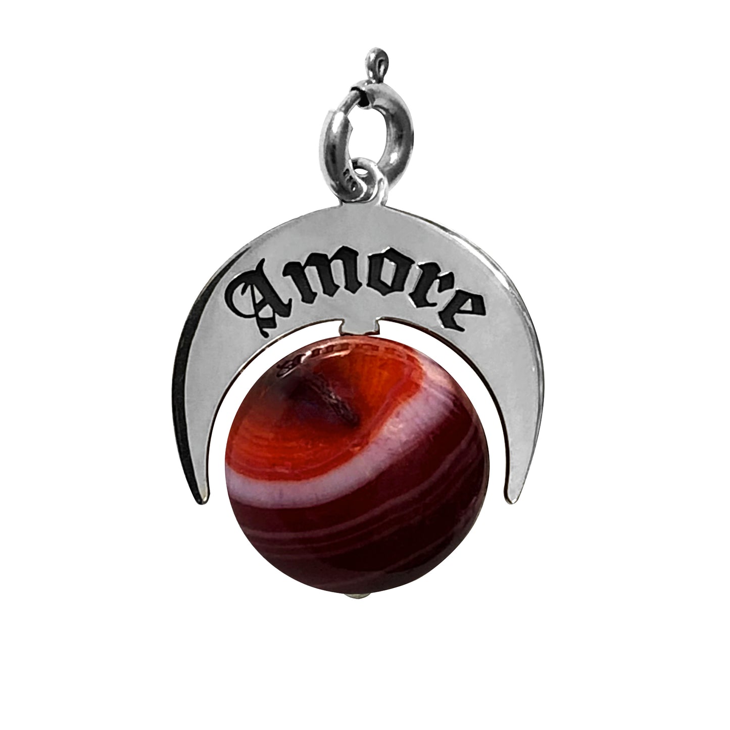 Charm Talismano Coraggio con Pietra Marrone