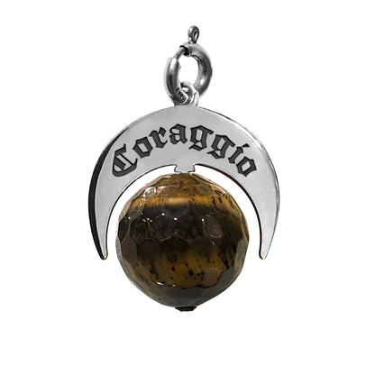 Charm Talismano Coraggio con Occhio di Tigre
