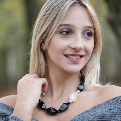 Collana Donna Nera Onice e Giada