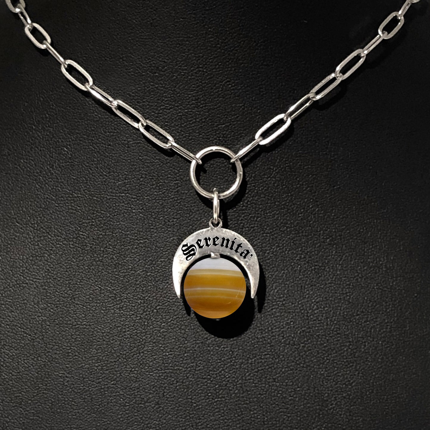 Choker Naja Talismano “Serenità ” Agata Gialla