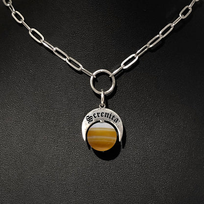 Choker Naja Talismano “Serenità ” Agata Gialla