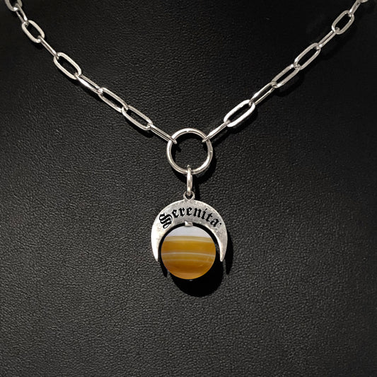 Choker Naja Talismano “Serenità ” Agata Gialla