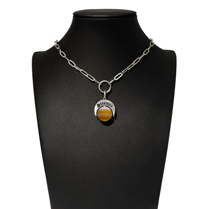 Choker Naja Talismano “Serenità ” Agata Gialla